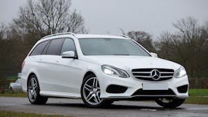 White Mercedes E Class