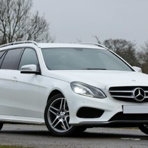 White Mercedes E Class